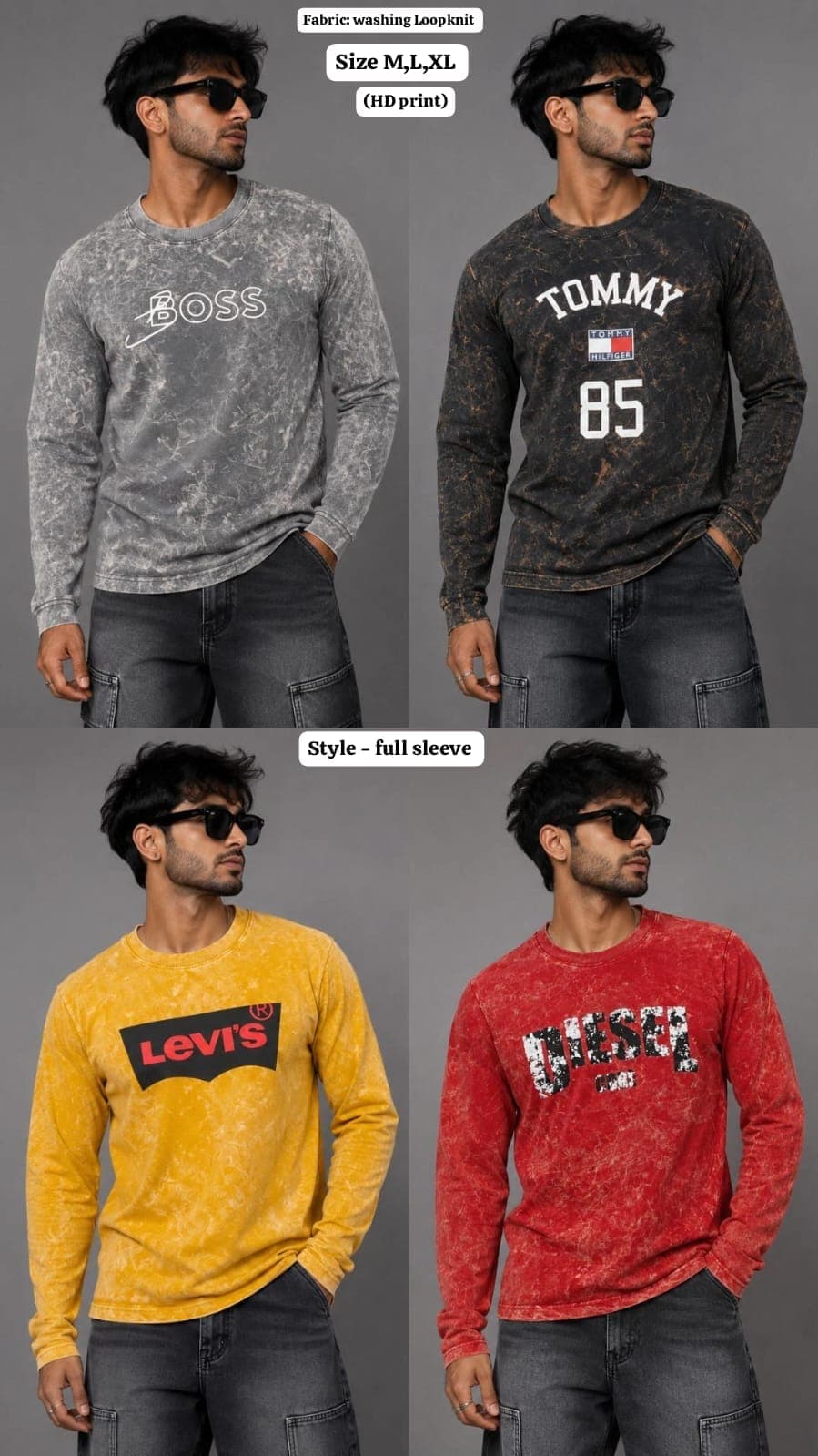 Acid Wash Loopknit